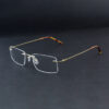 Stylish Golden Havana Rimless Eyeglasses OLD7081M C2