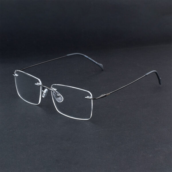 Silver-Ash Metal Rimless Eyeglasses OLD7430 C03
